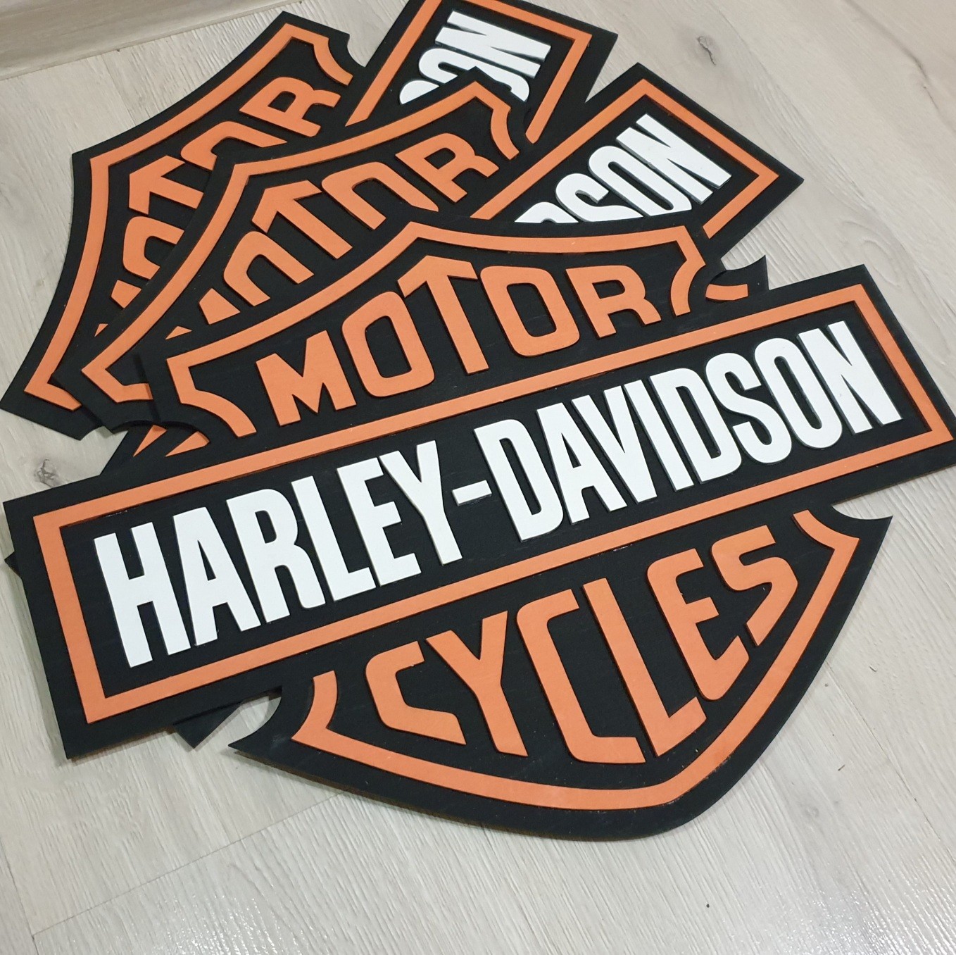Harley-Davidson sienos dekoracija