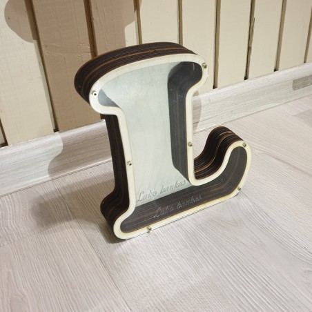 Personalizuota raidės formos taupyklė