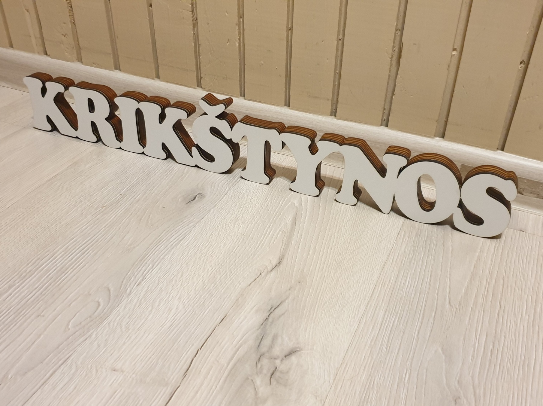 Rankų darbo užrašas „Krikštynos“