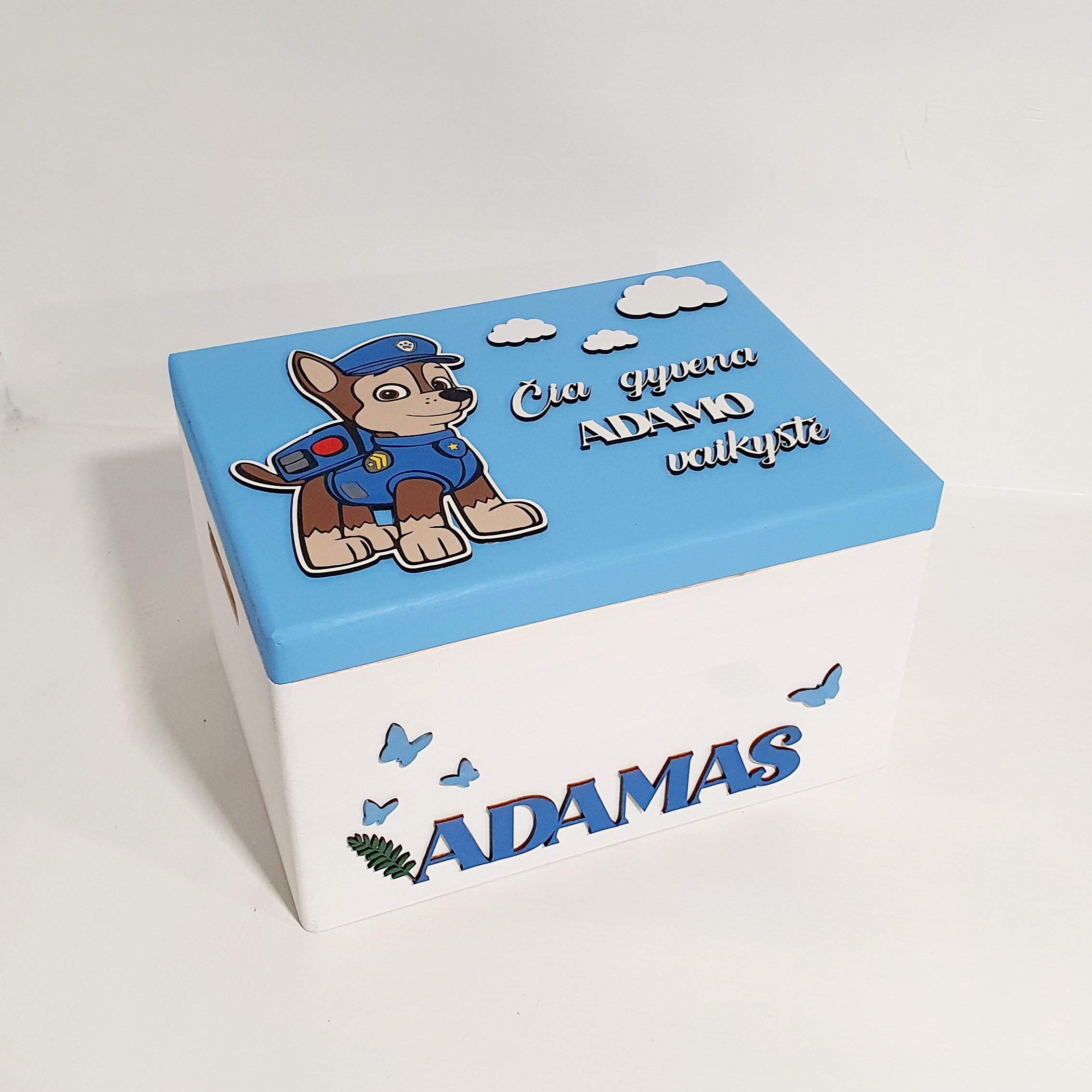 Vaikystės prisiminimams su vardu ir Paw patrol personažu