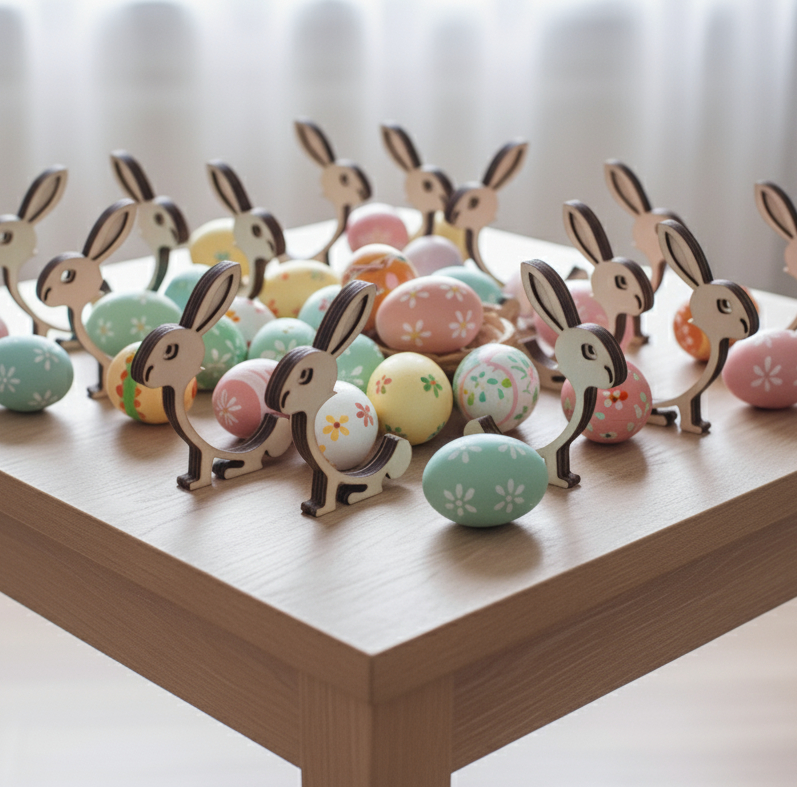 Velykų zuikutis - kiaušinių laikiklis