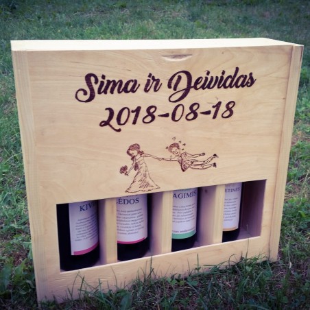 Vyno Dėžutė 4 Buteliams